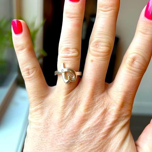 Tiffany & Co. Jewelry - Tiffany and Co heart ring with diamond | size: 4.5